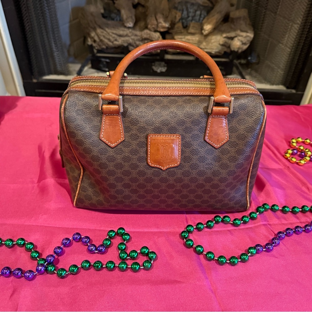 Celine Brown and Tan Satchel